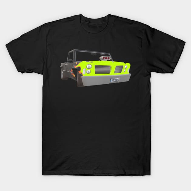 Neon lowrider pickup truck T-Shirt by Andyt